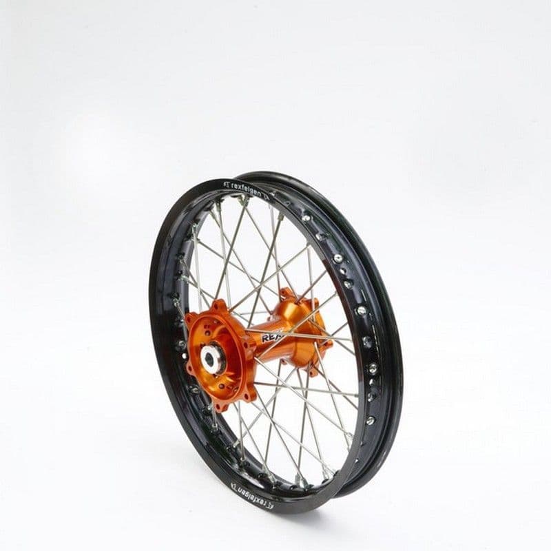 Rex Wh R. 18-2,15 Past op EXC-F 24-.. Zwart Rim/Oranje Hub 22MM