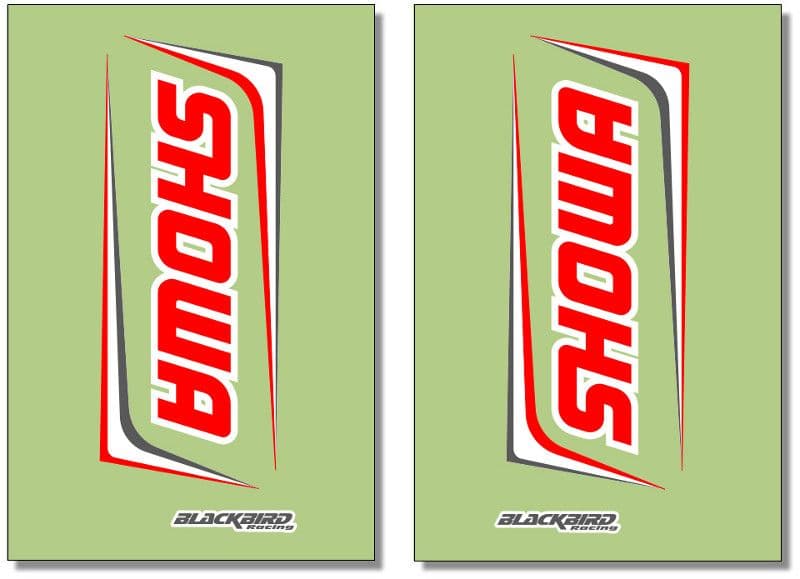 Blackbird Showa 2017 Vork Stickers Transparant - 2Pcs