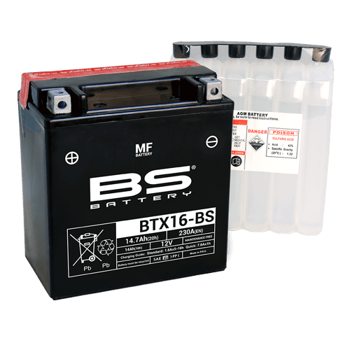 BS Battery BTX16-BS MF (Cp) Maintenance Free