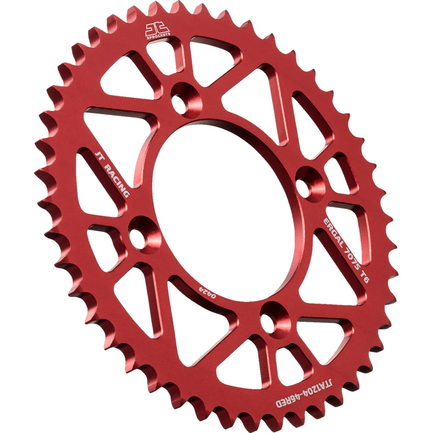 JT Aluminium achtertandwiel 7075 T6 JTA1204.46RED Rood