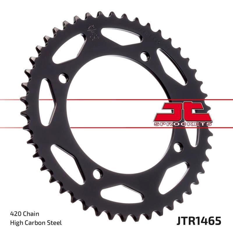 JT Aluminium achtertandwiel 7075 T6 Zwart JTA1465.47BLK