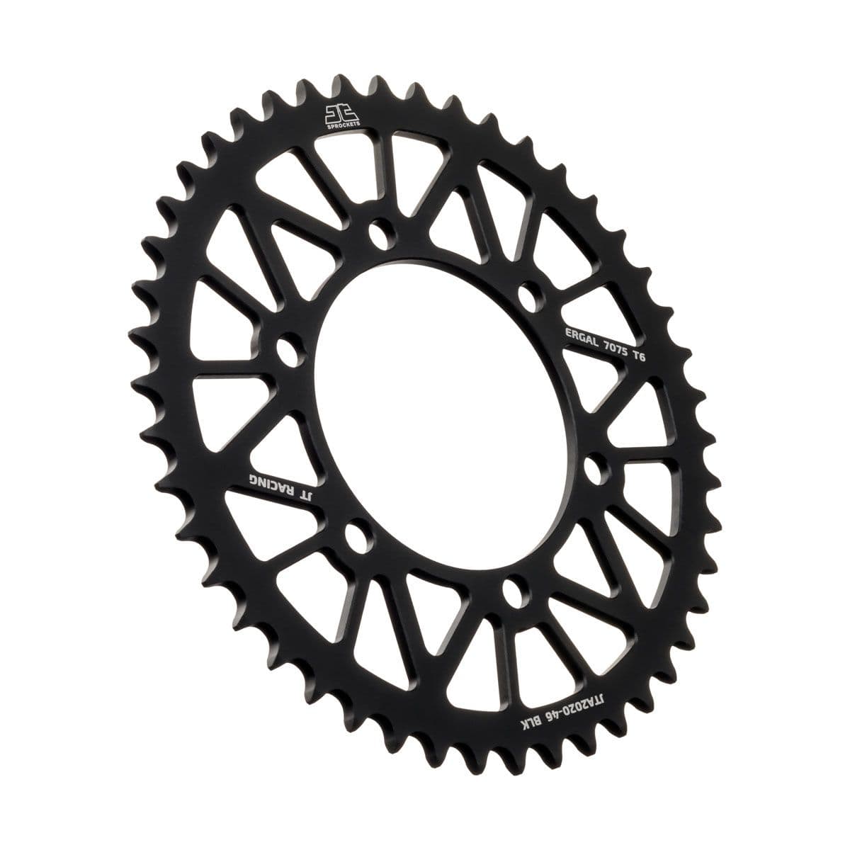 JT Aluminium achtertandwiel 7075 T6 JTA2020.46BLK Zwart