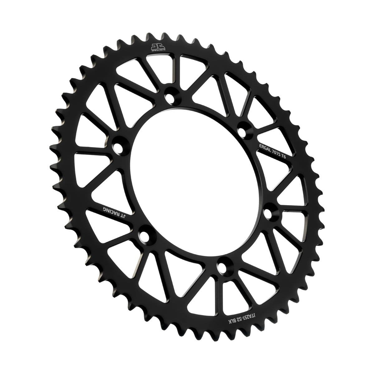 JT Aluminium achtertandwiel 7075 T6 Zwart JTA251.52BLK