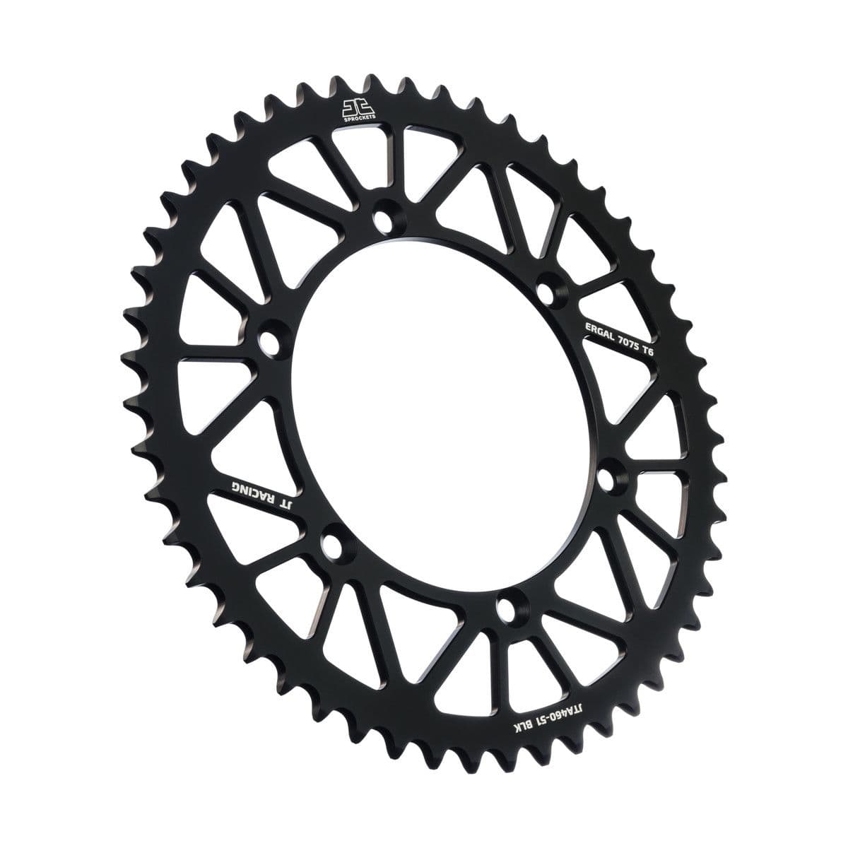 JT Aluminium achtertandwiel 7075 T6 Zwart JTA460.51BLK