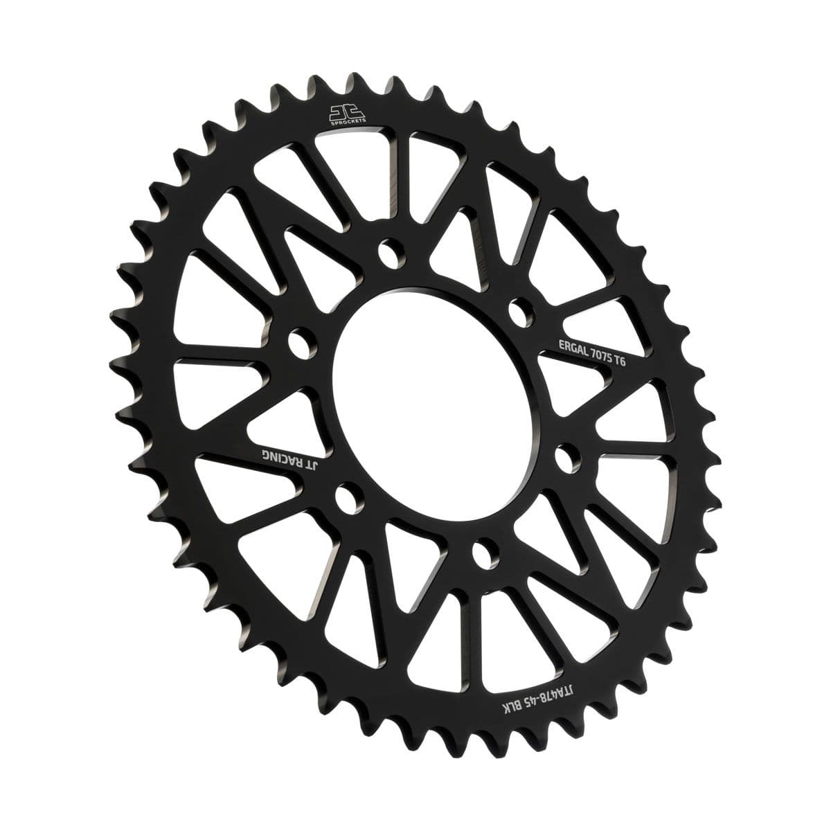 JT Aluminium achtertandwiel 7075 T6 Zwart JTA478.45BLK