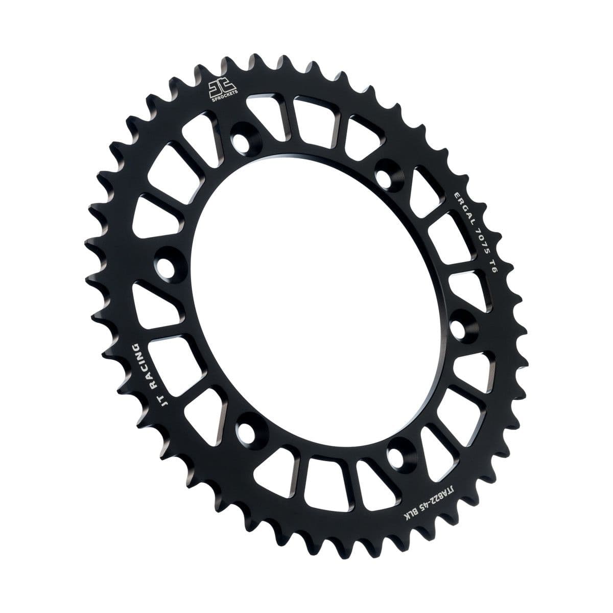 JT Aluminium achtertandwiel 7075 T6 Zwart JTA822.45BLK