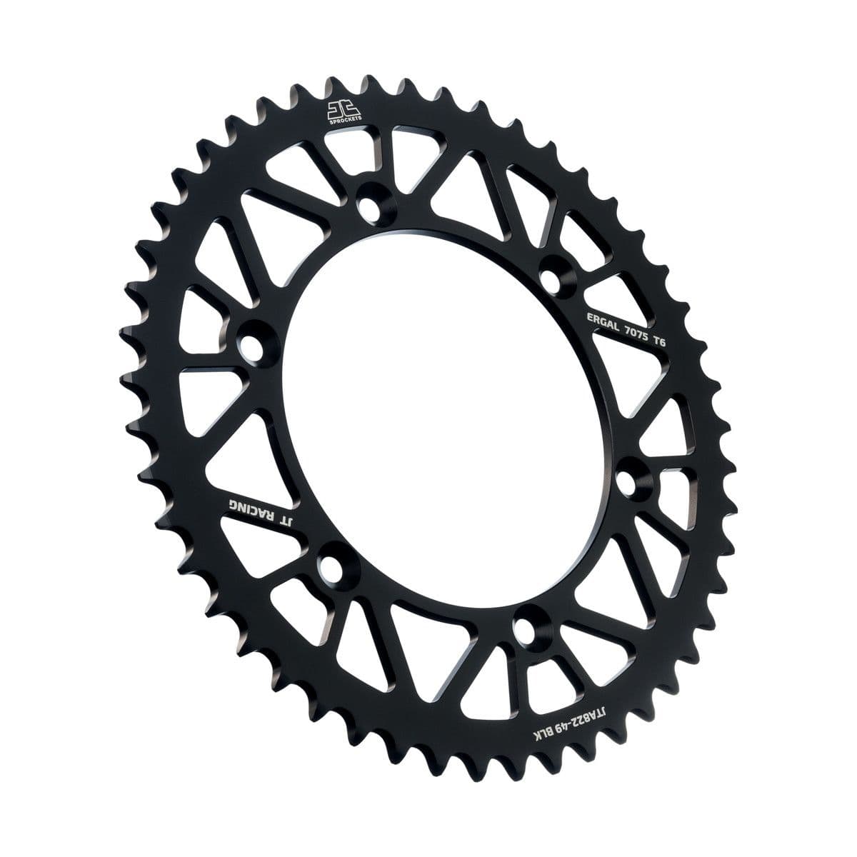 JT Aluminium achtertandwiel 7075 T6 Zwart JTA822.49BLK