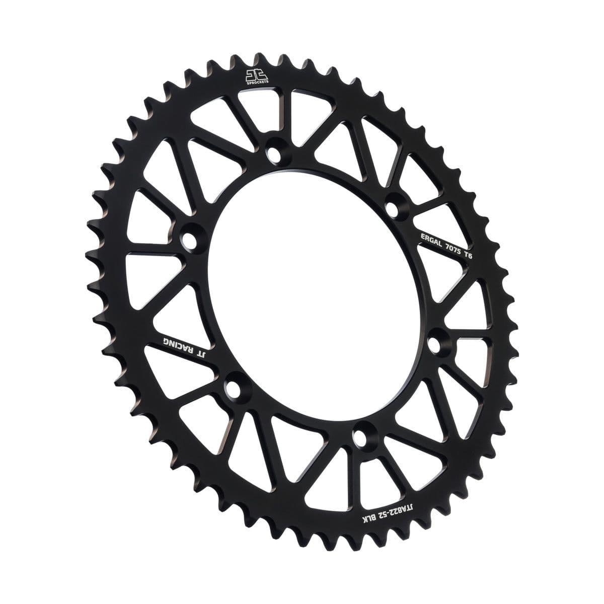 JT Aluminium achtertandwiel 7075 T6 Zwart JTA822.52BLK