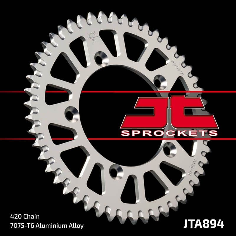 JT Aluminium achtertandwiel 7075 T6 Zwart JTA894.48BLK