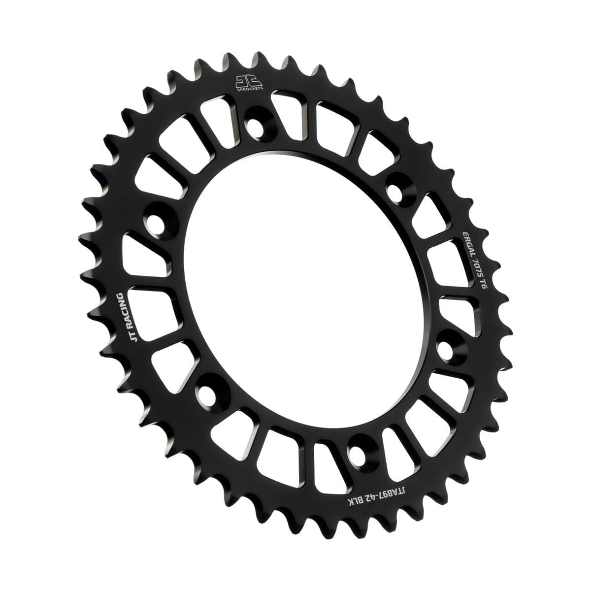 JT Aluminium achtertandwiel 7075 T6 Zwart JTA897.42BLK