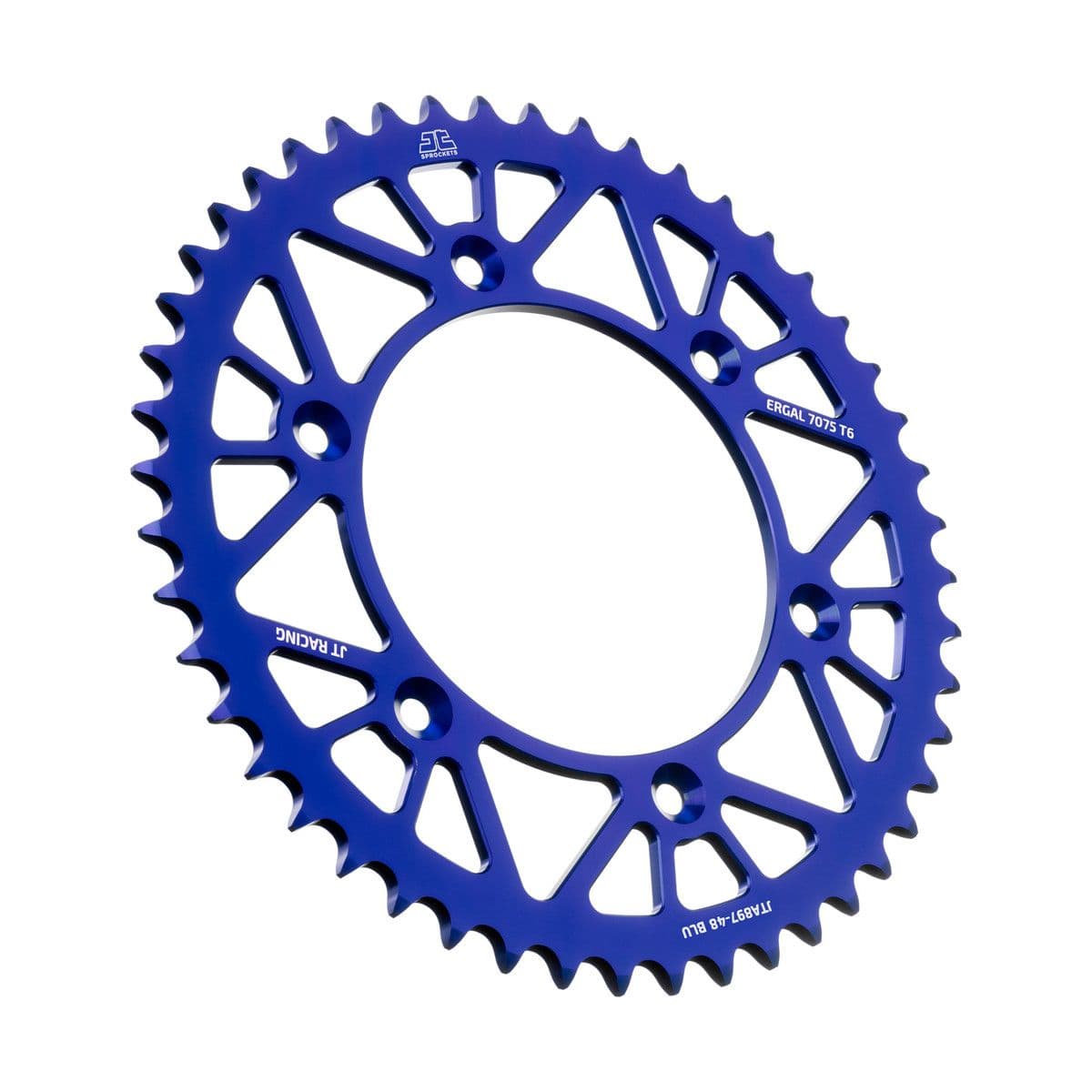 JT Aluminium achtertandwiel 7075 T6 Blauw JTA897.48BLU