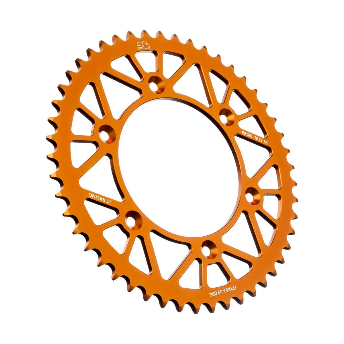 JT Aluminium achtertandwiel 7075 T6 Oranje JTA897.49ORG