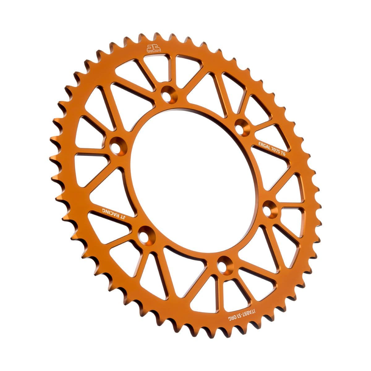 JT Aluminium achtertandwiel 7075 T6 Oranje JTA897.51ORG