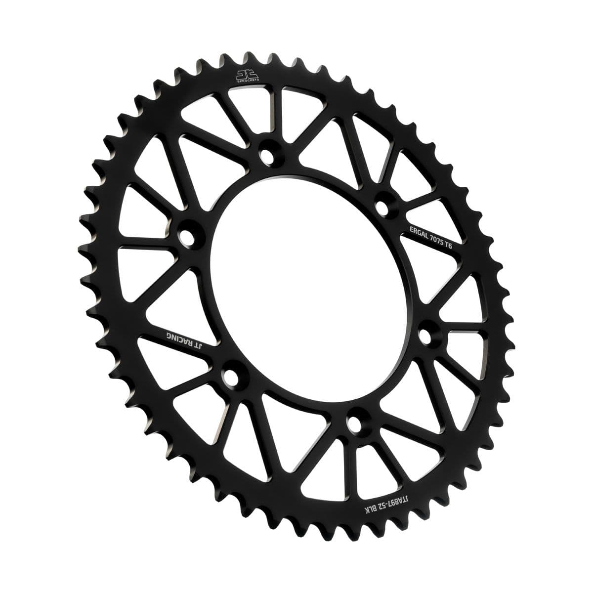 JT Aluminium achtertandwiel 7075 T6 Zwart JTA897.52BLK