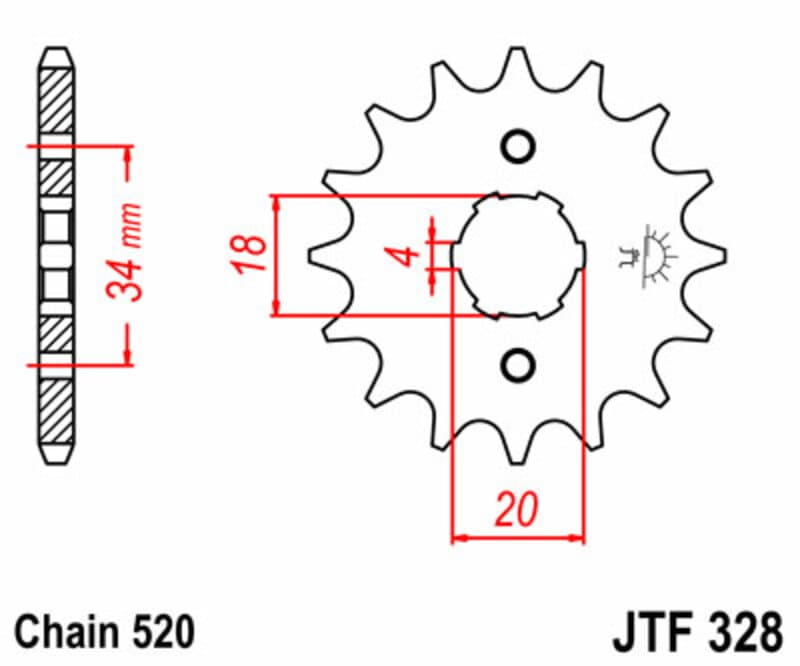 JT Front Sprocket F328.13