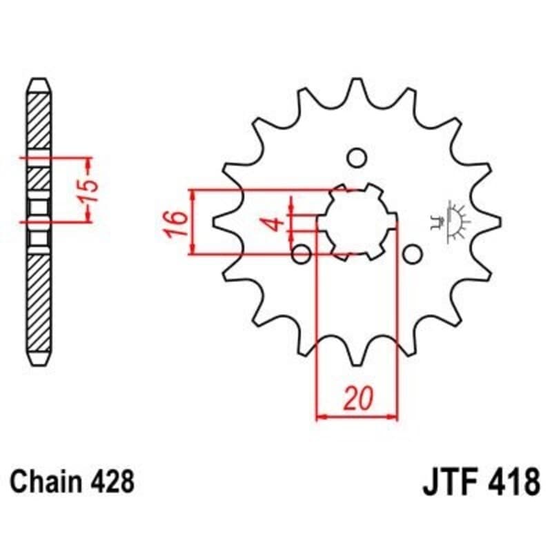 JT Front Sprocket F418.15
