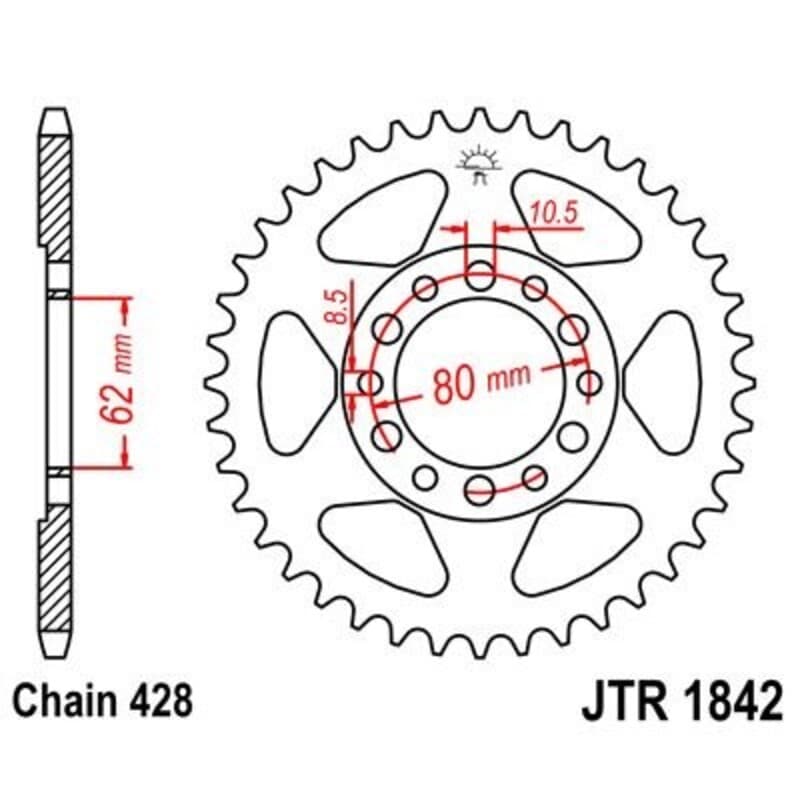 JT Achtertandwiel R1842.37