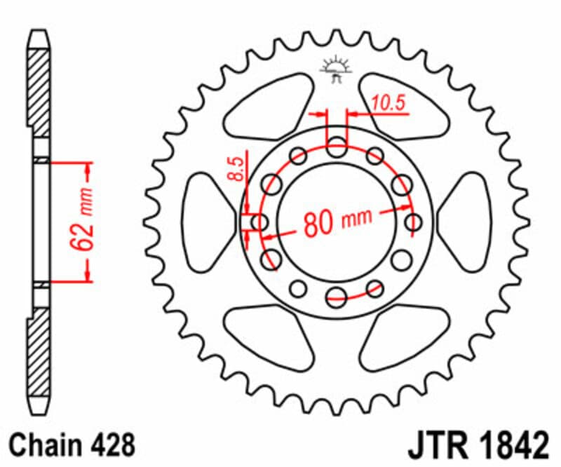 JT Achtertandwiel R1842.54