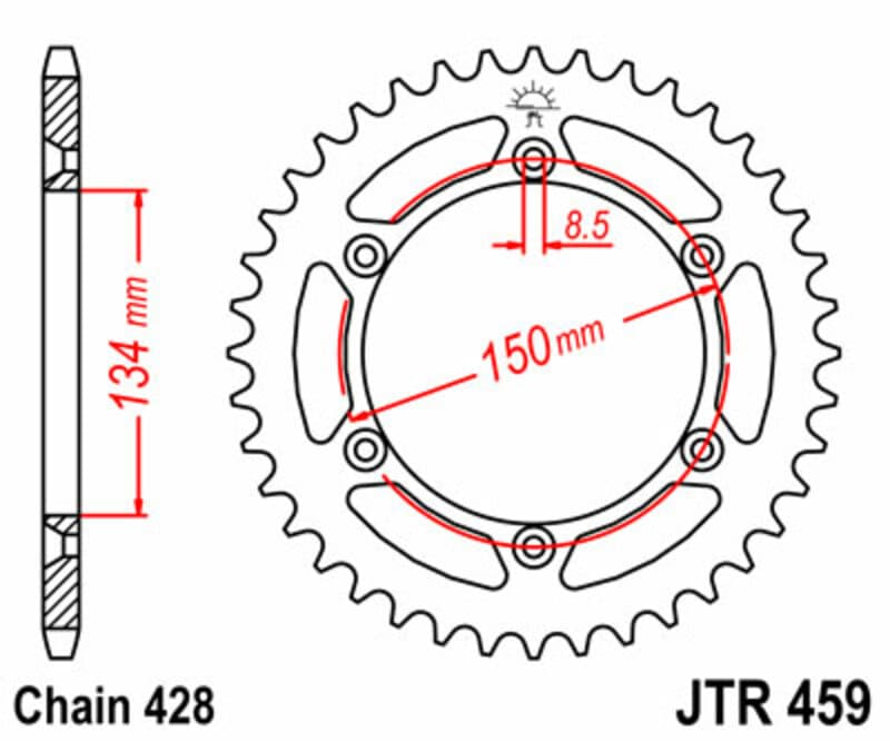 JT Rear Sprocket R459.52