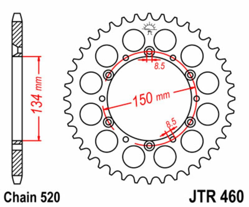 JT Rear Sprocket R460.45