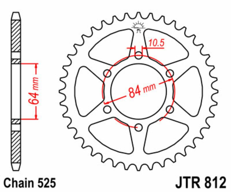 JT Rear Sprocket R812.41