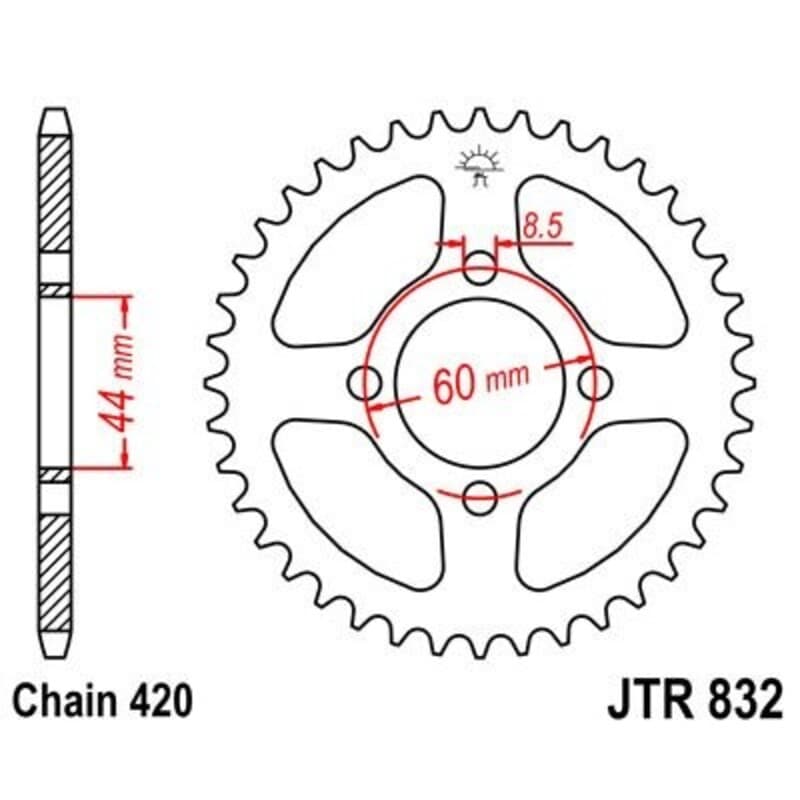 JT Achtertandwiel R832.46