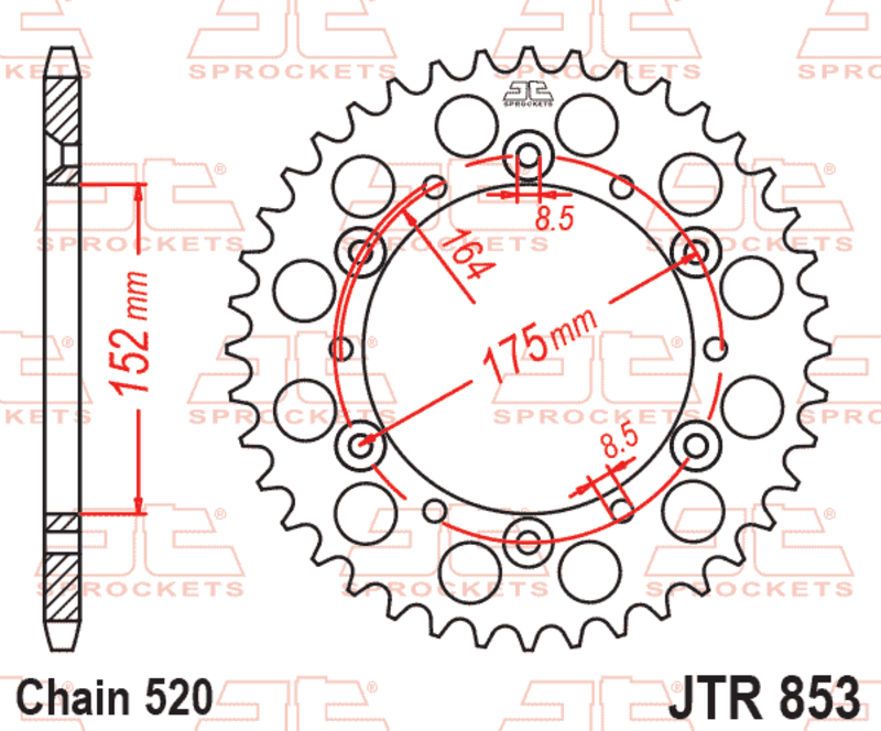 JT Achtertandwiel R853.43