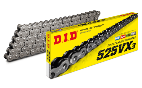 D.I.D 525VX3 Chain+Connecting Link Rivet Type (ZJ)