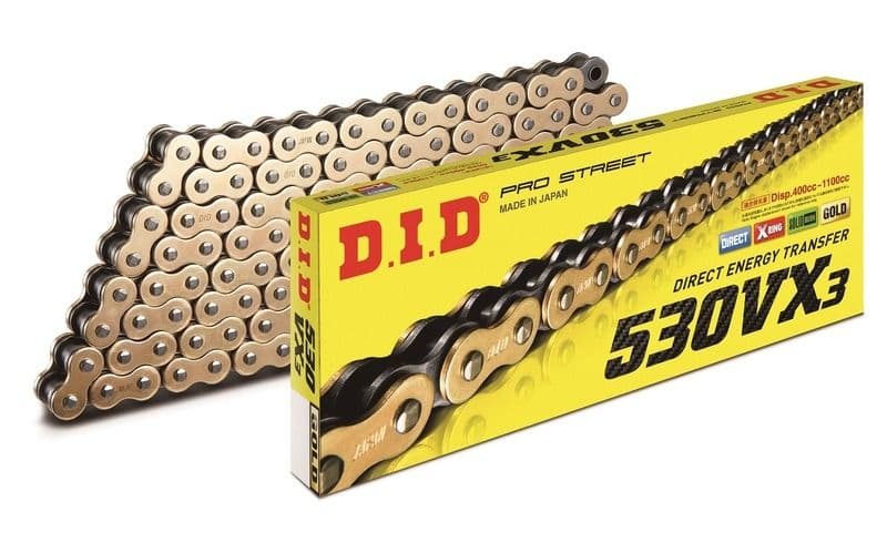 D.I.D 530VX3 G&B Chain+Connecting Link Rivet Type (ZJ)
