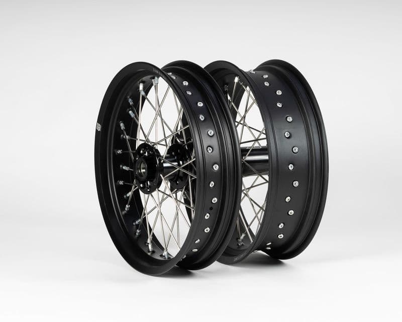 TMV KTM/Husqvarna/GasGas Supermoto Schwarz/Schwarz Wheel Set 3.5-17/5.