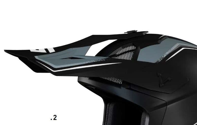 SHOT Helmklep Lite Prism Zwart Wit Mat