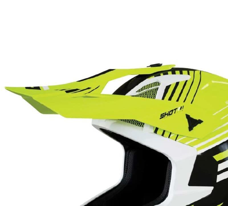 SHOT Helmklep Lite Fury Marineblauw Neongeel Glossy