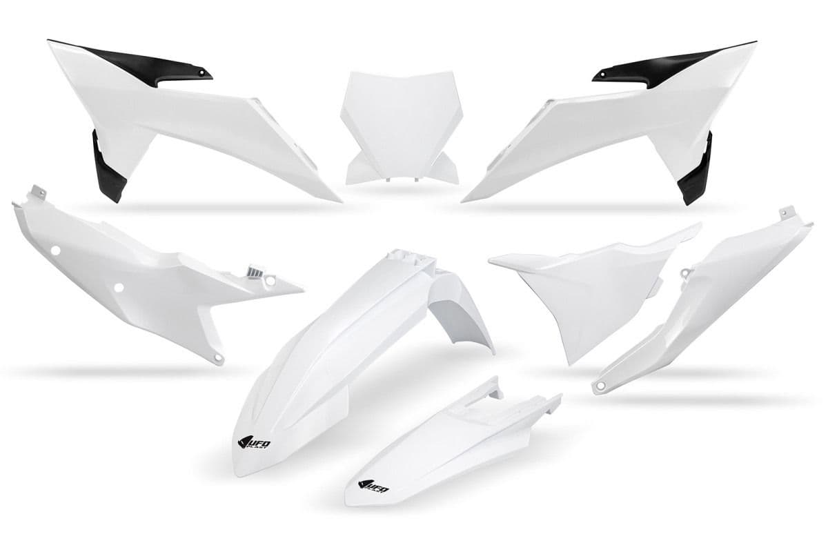 UFO Plastic Kit 5-parts KTM SX/F 125-450 25-.. Blanc