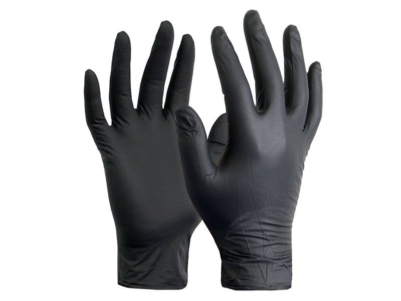 Hyper Nitrile Handschoenen Zwart (50 Pack)