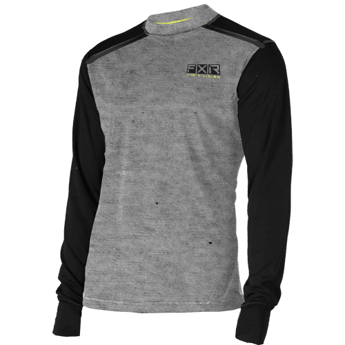 FXR Men Tenacious Merino Longsleeve Grijs /Hi Vis