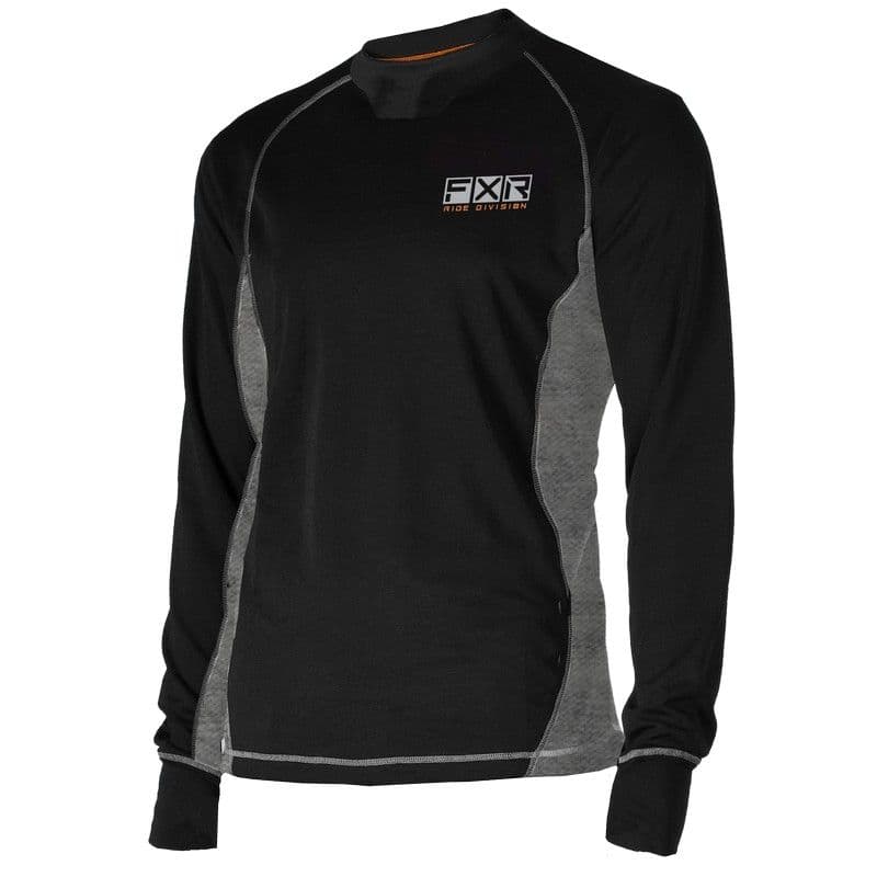 FXR Men Endeavor Merino Hybrid Longsl. Zwart/Grijs
