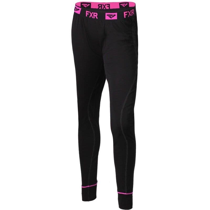 FXR Women Vapour Merino Pant Black/Elec Pink