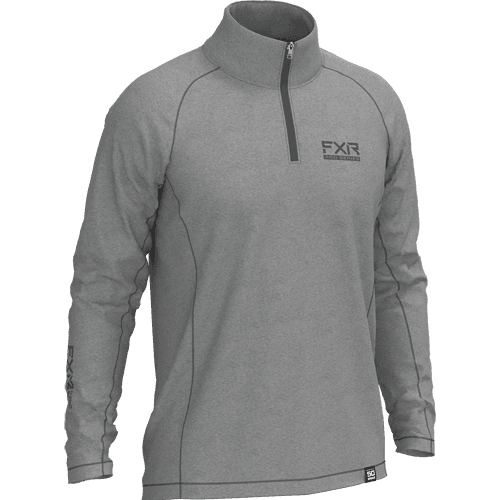 FXR Men Tournament UPF 1/4 Longsleeve Grijs Heather/Antraciet
