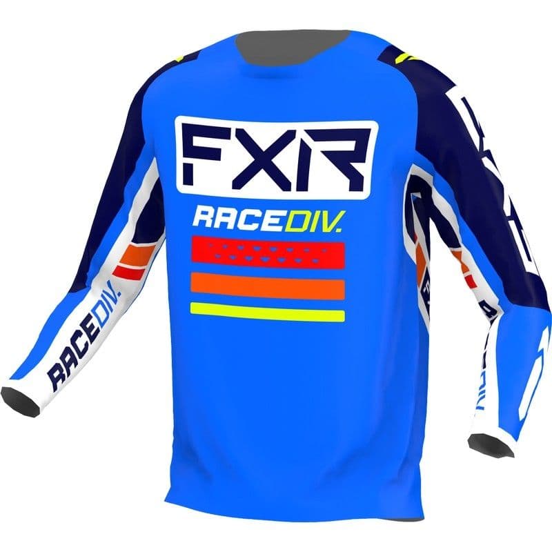 FXR Koppeling Pro MX Shirt Cobalt Blauw/Wit/Marineblauw