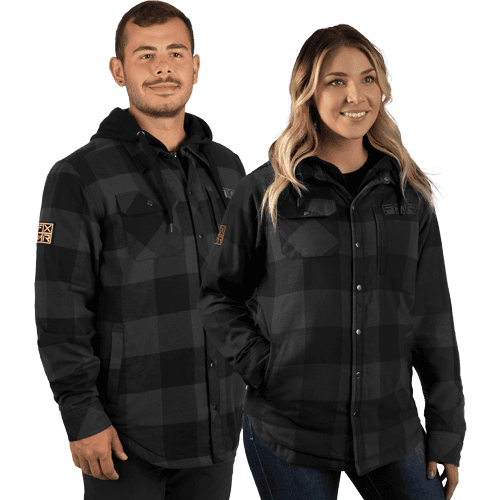 FXR Unisex Timber Insulated Flannel Jacket Charc/Noir
