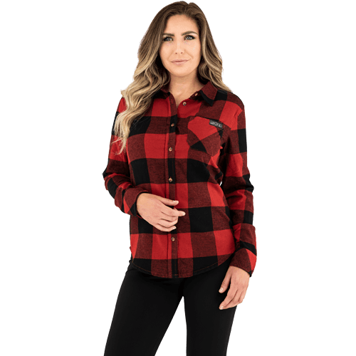 FXR Women Timber Flannel Shirt Rust/Zwart