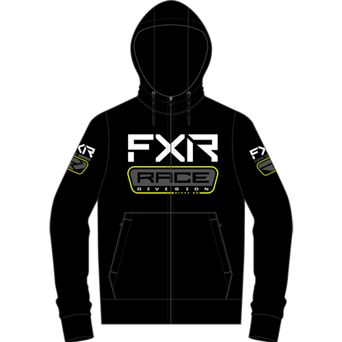 FXR Uni. Race Div Tech Hoodie 24 Zwart/HiVis