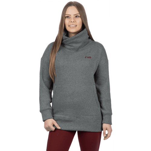 FXR Women Ember Po Sweater 24 Grijs/Merlot