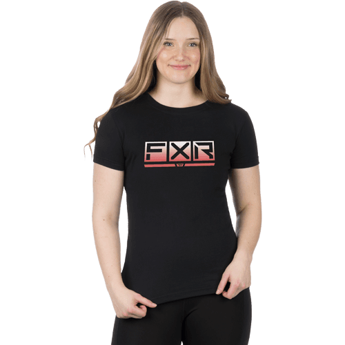 FXR Women Podium Premium Shirt 24 BlackK/Muted Melon