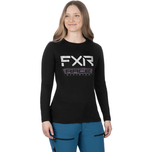 FXR Women Race Division Prem Longsleeve 24 Zwart/Muted Grape