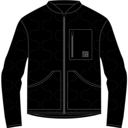 FXR Uni. Rig Quilted Jacket 24 Zwart
