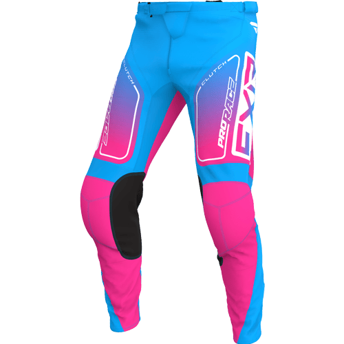 FXR Jeugd Koppeling Mx Broek 24 Cyan/E-Roze