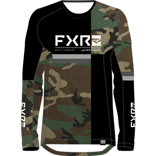 FXR M Proflex Upf Ls Jersey 24 Camouflage/Noir