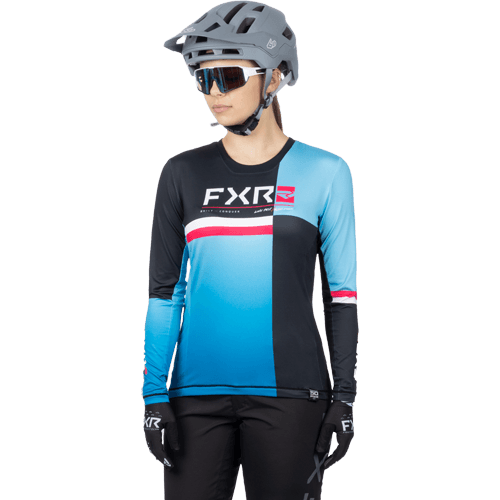 FXR Women Proflex Upf Longsleeve 24 Sky Fade/Zwart