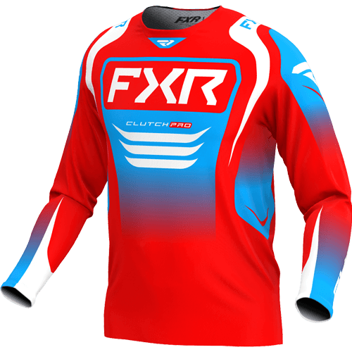FXR KOPPELING PRO MX SHIRT 25 ROOD/WIT/CYAN